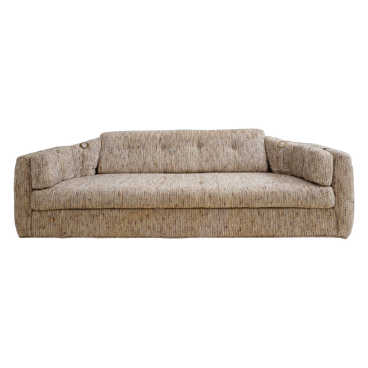 Tweed Sofa with Buckle Detail, 1970s