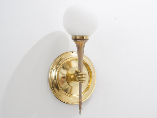 Brass Hand Sconce, 1940s