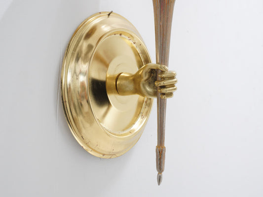 Brass Hand Sconce, 1940s