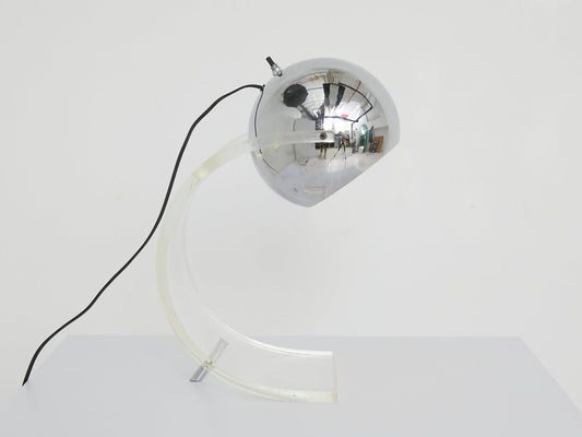 Arched Lucite Lamp by Robert Sonneman, 1970s