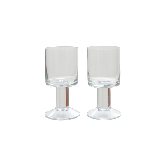 Pair of Chunky Stemmed Goblets