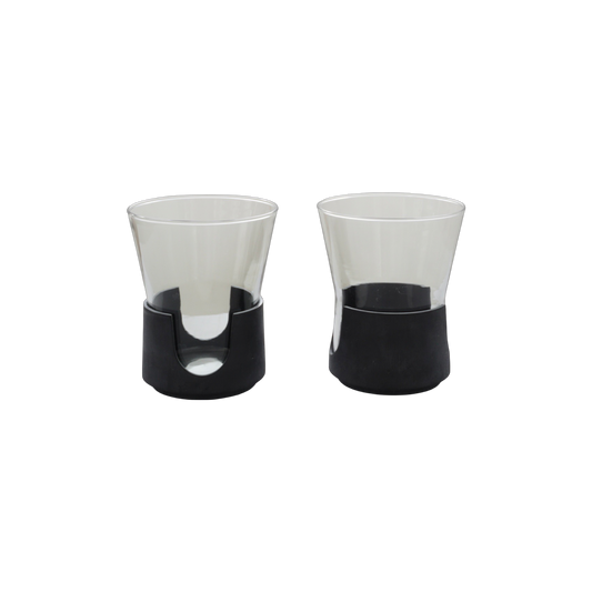 Set of 4 Smoked Snap Glasses