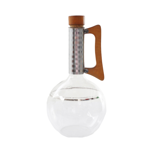 Midcentury Wood & Glass Pitcher by Pyrex, 1970s