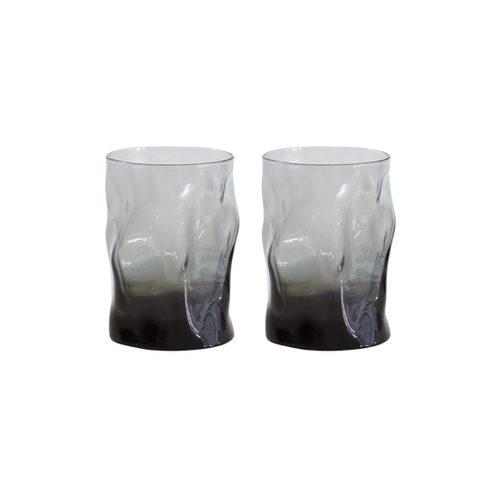 Pair of Smoked Crinkle Glasses