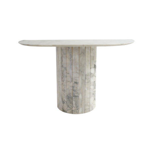 Marble Demi Lune Console Table