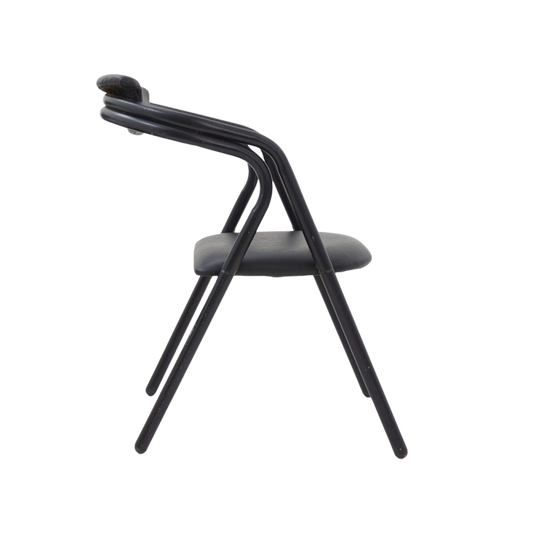 Black Sculptural Dining Chair, 1990s