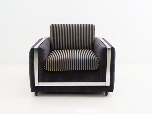 Chrome Paneled Club Chair, 1970s