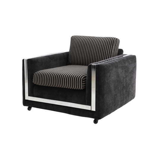 Chrome Paneled Club Chair, 1970s