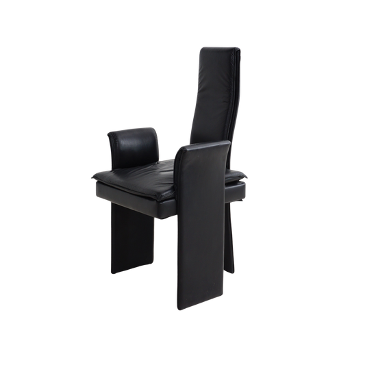 Postmodern Leather Chair, 1980s