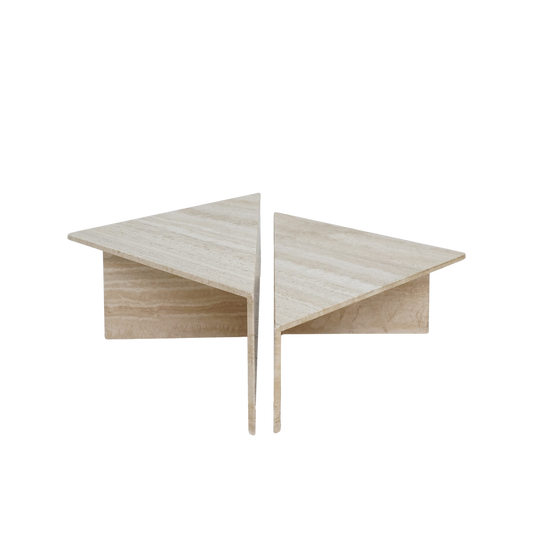 Modernist Travertine Coffee Table
