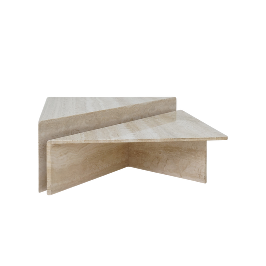 Modernist Travertine Coffee Table
