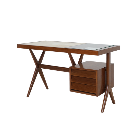 Midcentury Mahogany X-Frame Desk
