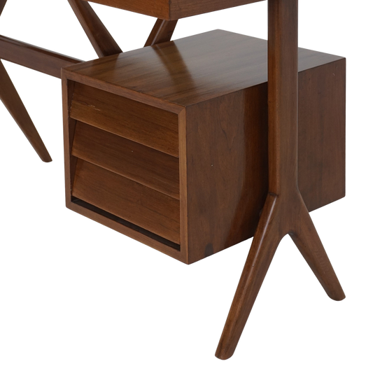 Midcentury Mahogany X-Frame Desk