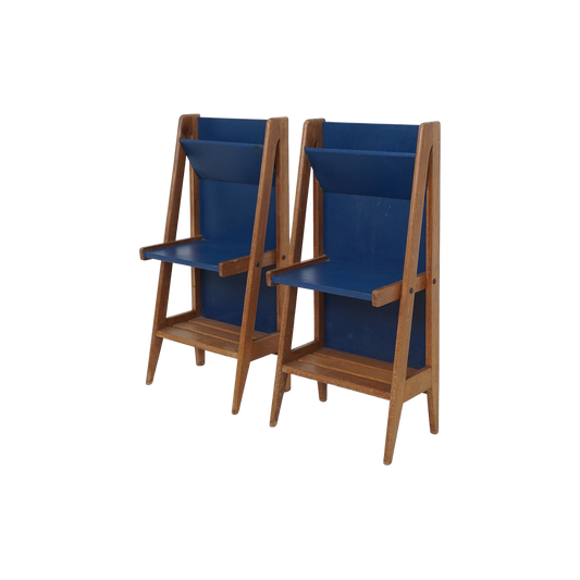 Pair of French Oak Laminate Tables