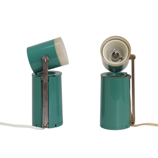 Pair of Teal Lloyd Lamps, 1960s