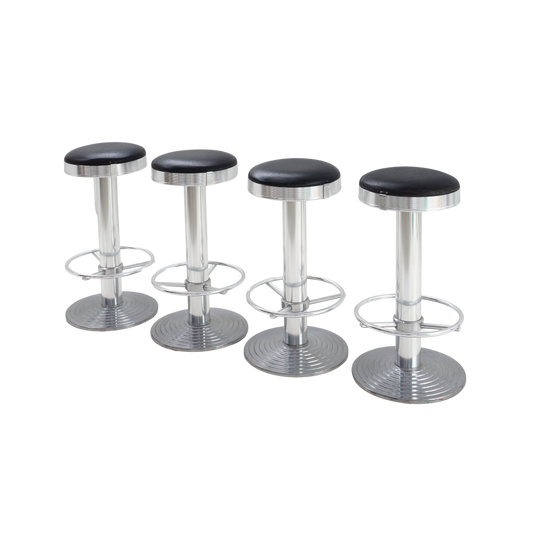 Set of 4 Art Deco Stools, 1970s