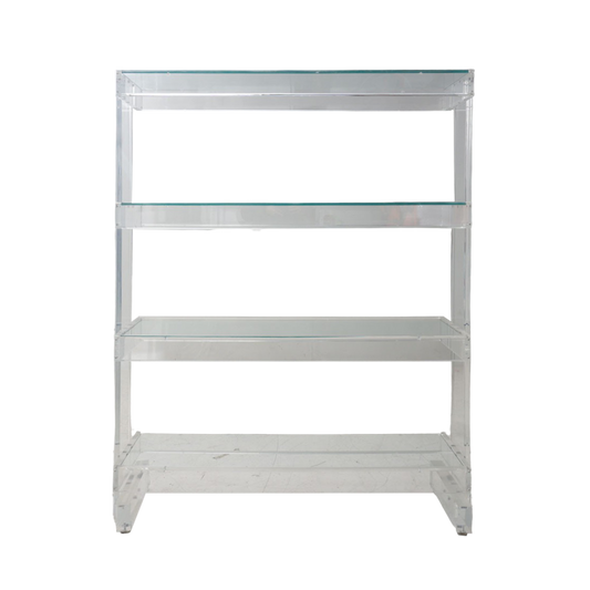 Lucite & Glass Shelving, 1980s