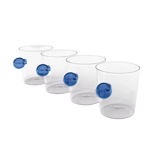 Set of 4 Blue Sphere Mugs