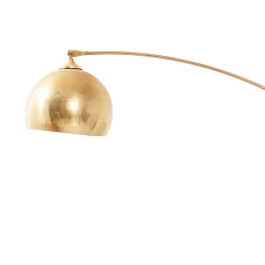 Travertine Base Arc Floor Lamp