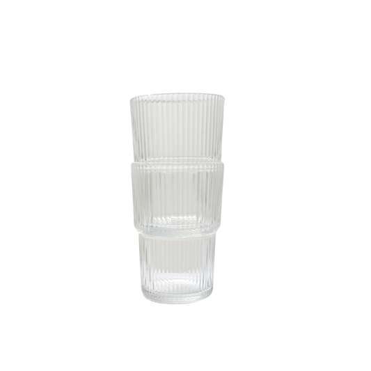Pair of Ribbed Stacking Glasses