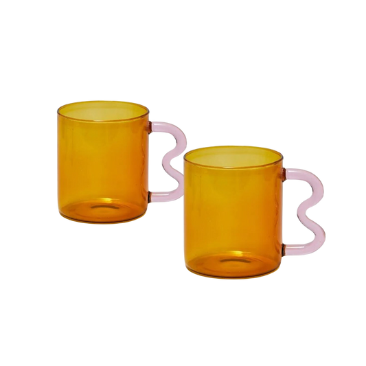 Pair of Amber Mugs
