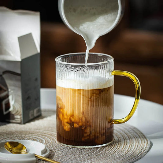 Pair of Ribbed Glass Mugs