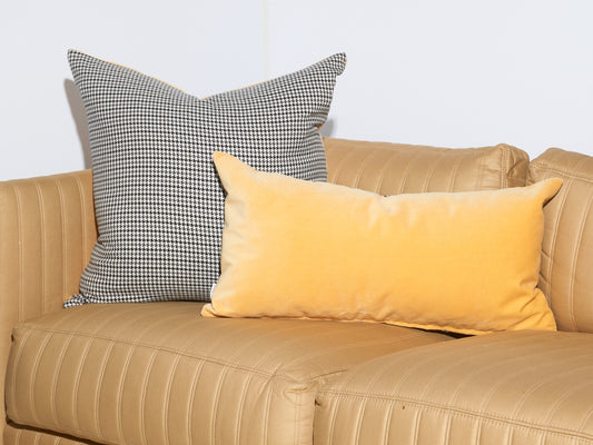 Houndstooth & Velvet Pillow