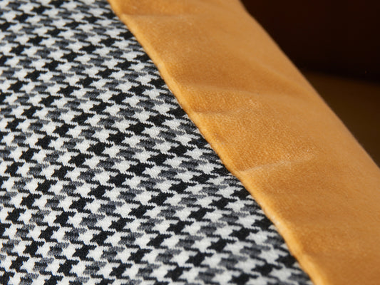 Houndstooth & Velvet Pillow
