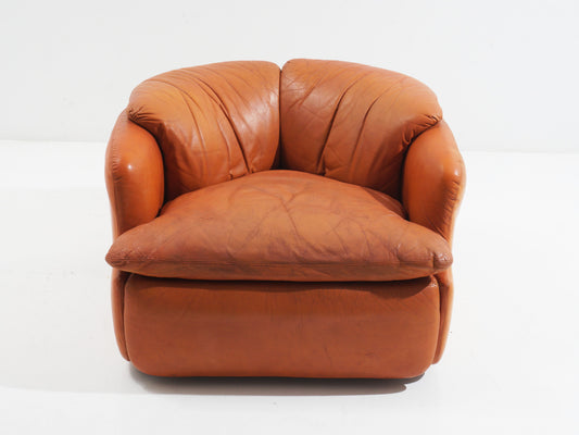 Confidential Leather Chair by Alberto Rosselli, 1970s