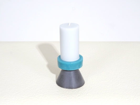 Tall Blue Stack Candle