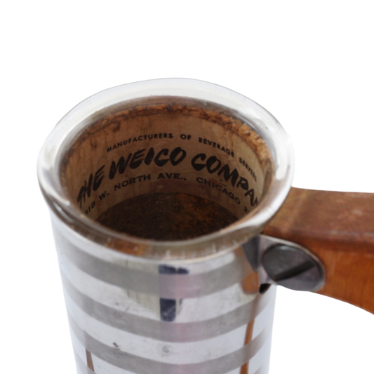 Midcentury Wood & Glass Pitcher by Pyrex, 1970s