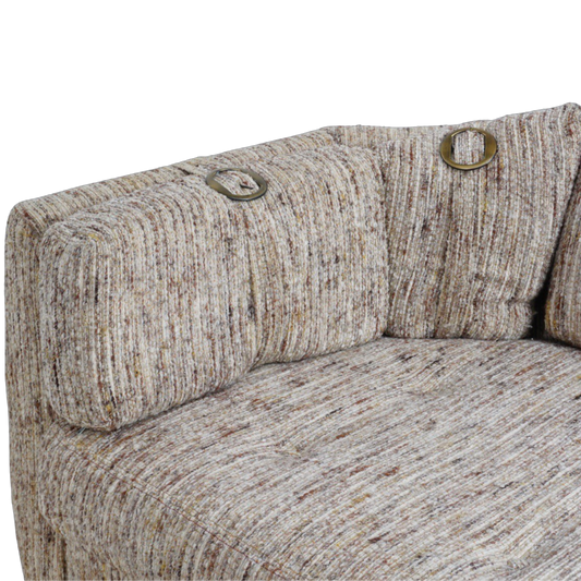 Tweed Sofa with Buckle Detail, 1970s