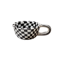 Black Checked Mug