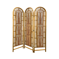 Rattan and Cane Arched Screen