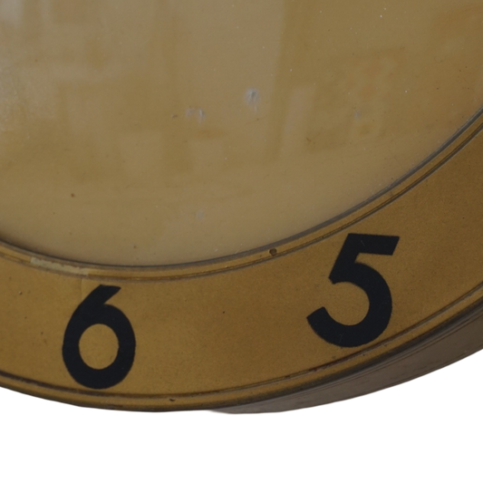 Midcentury Leather Wall Clock