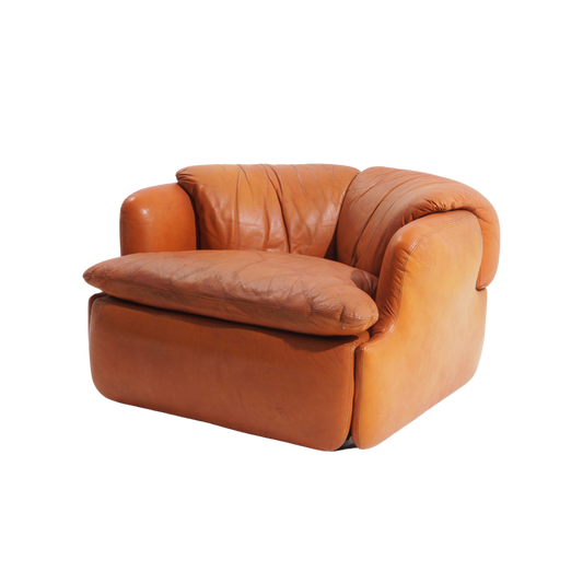 Confidential Leather Chair by Alberto Rosselli, 1970s