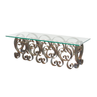 Spanish Wrought Iron Coffee Table, 1940s