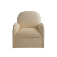 Linen Glider with Ottoman, 1990s