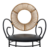 Rattan & Iron Chairs by Arthur Umanoff, 1960s