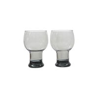 Pair of Smoked Glass Cocktail Glasses, 1970s