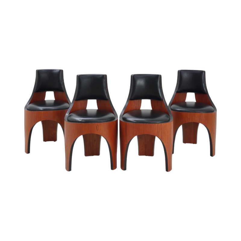 Set of 4 Cylindra Chairs by Henry P. Glass, 1966
