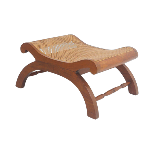 Cane Curule Bench, 1950s