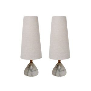 Pair of Marble Base Table Lamps, 1960s