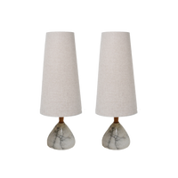 Pair of Marble Base Table Lamps, 1960s