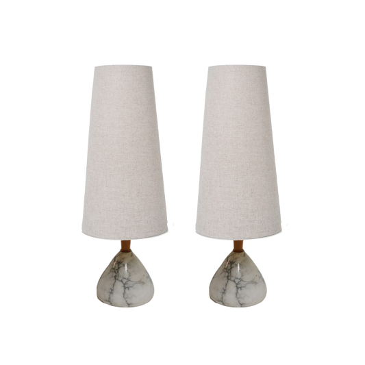 Pair of Marble Base Table Lamps, 1960s