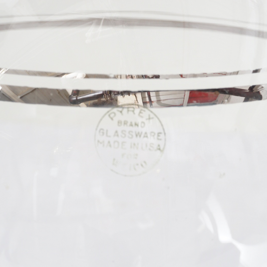 Midcentury Wood & Glass Pitcher by Pyrex, 1970s