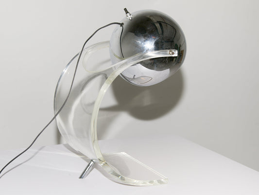 Arched Lucite Lamp by Robert Sonneman, 1970s