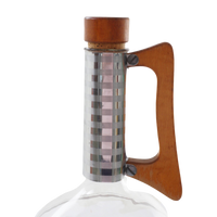 Midcentury Wood & Glass Pitcher by Pyrex, 1970s