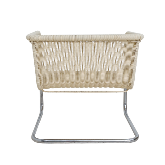 Pair of Woven Rattan Armchairs