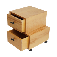 Blonde Wood Double Sided Storage, 1990s